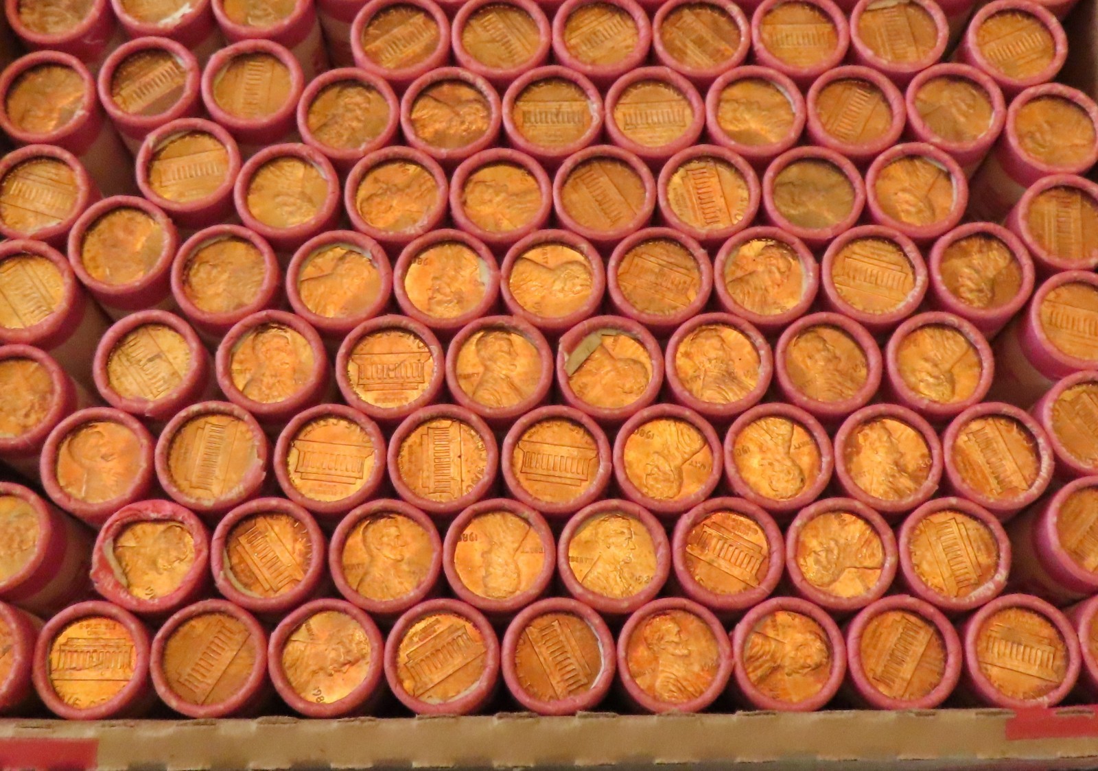 1980-P **Original Bank Wrapped** UNCIRCULATED LINCOLN CENT ROLL From WELLS FARGO