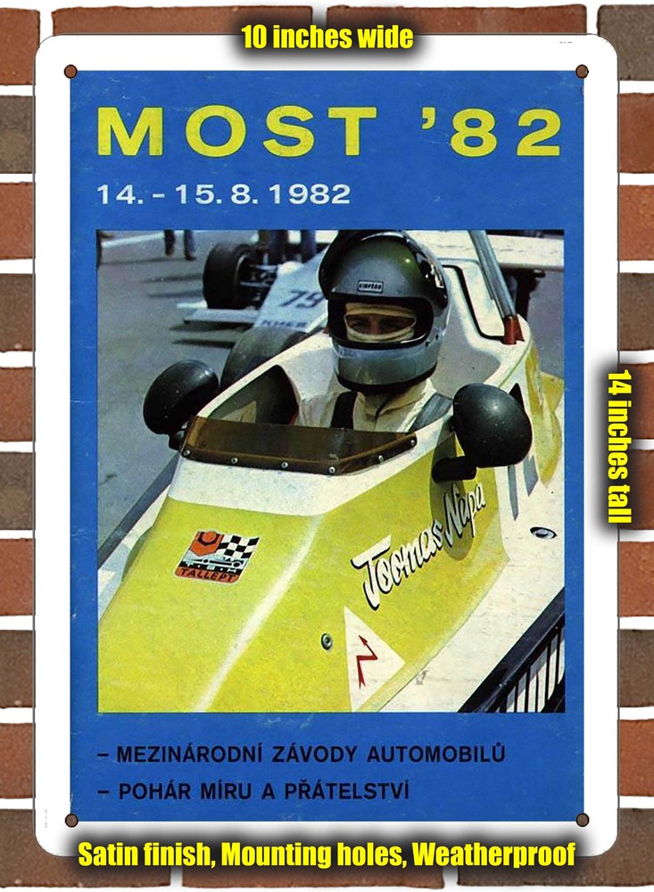 Metal Sign - 1982 Most Racing Program - 10x14 inches