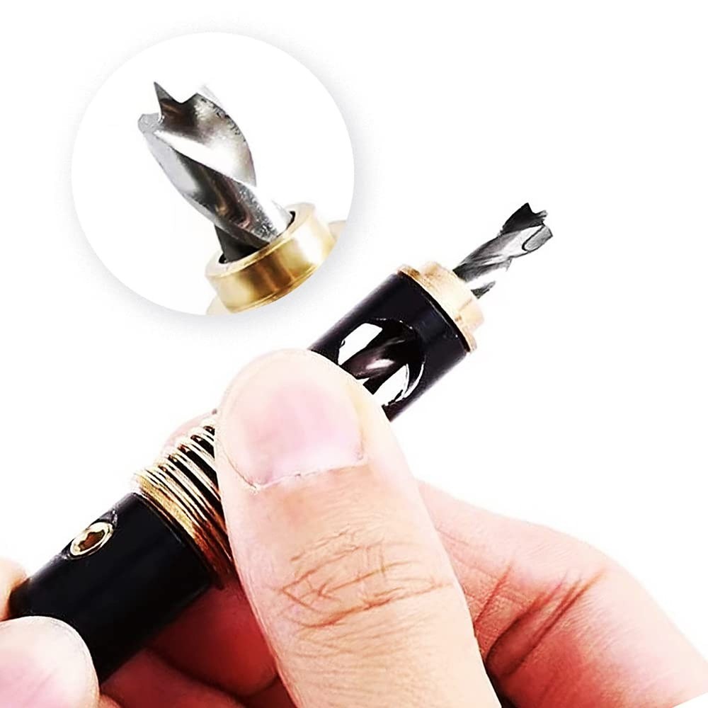 Door Hinge Drill Bit, Self-Centering Hinge Drill Bit Set 2pcs, 1/4 Inch Hex S...