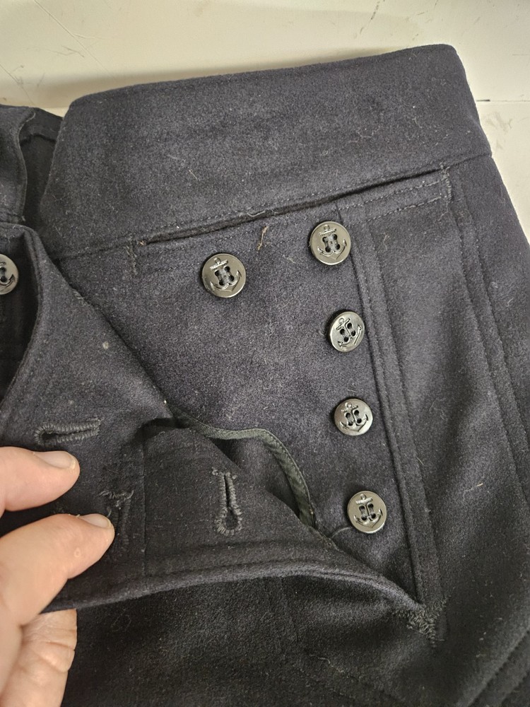 1940's-50's Navy Wool Jumper Top And Pants