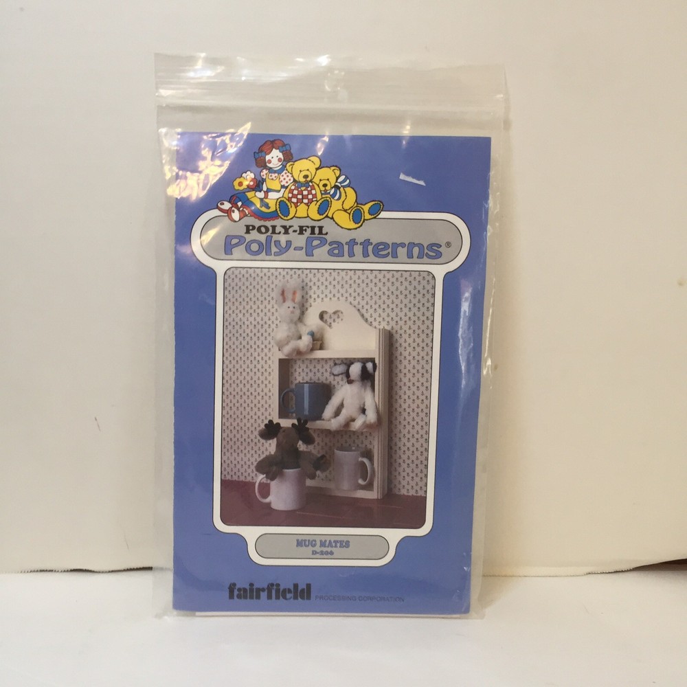 Mug Mates Pattern 9" Cow Rabbit Moose Fairfield