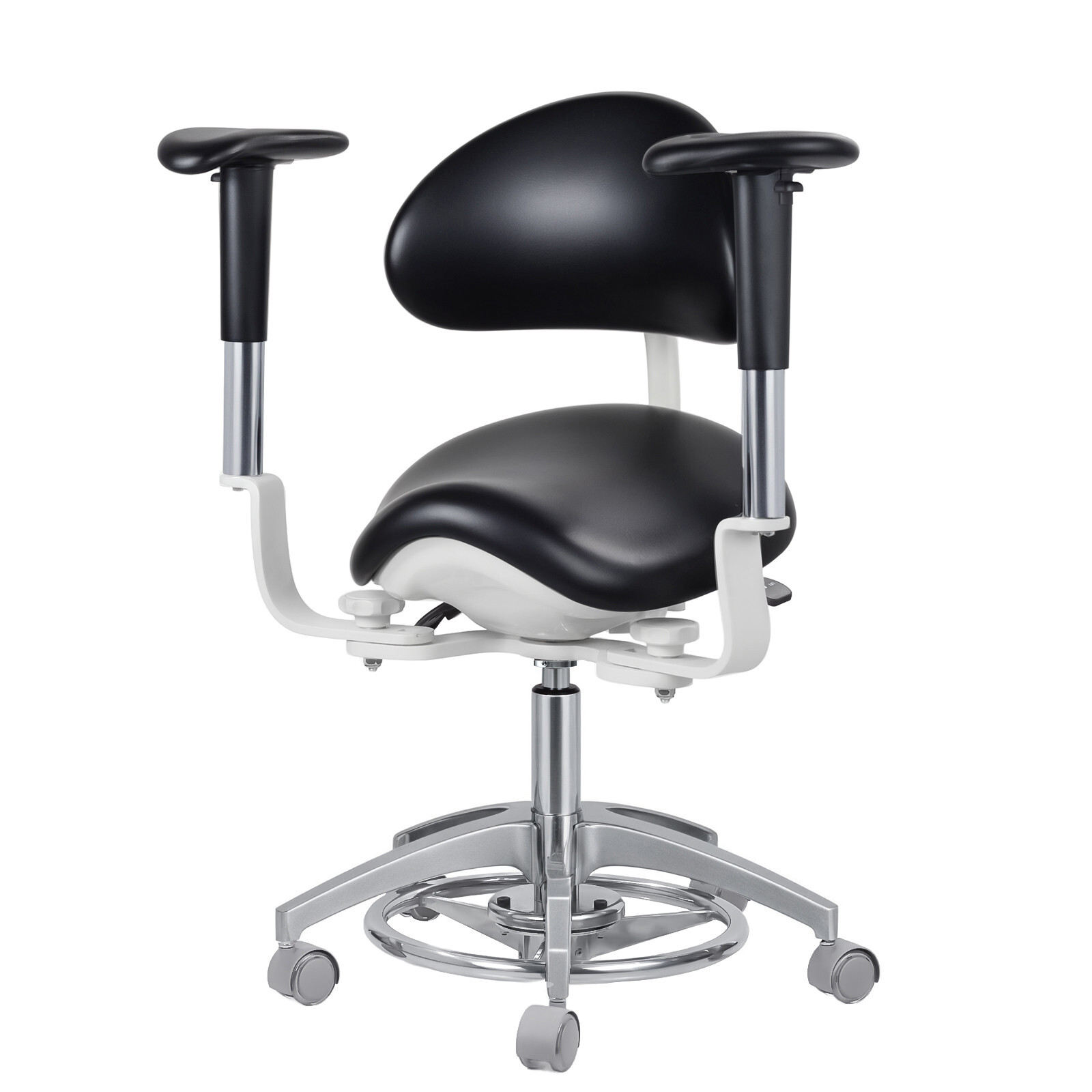 Dental Dynamic Microscope Chair Ergonomic Doctor Saddle Chair Foot Control USA