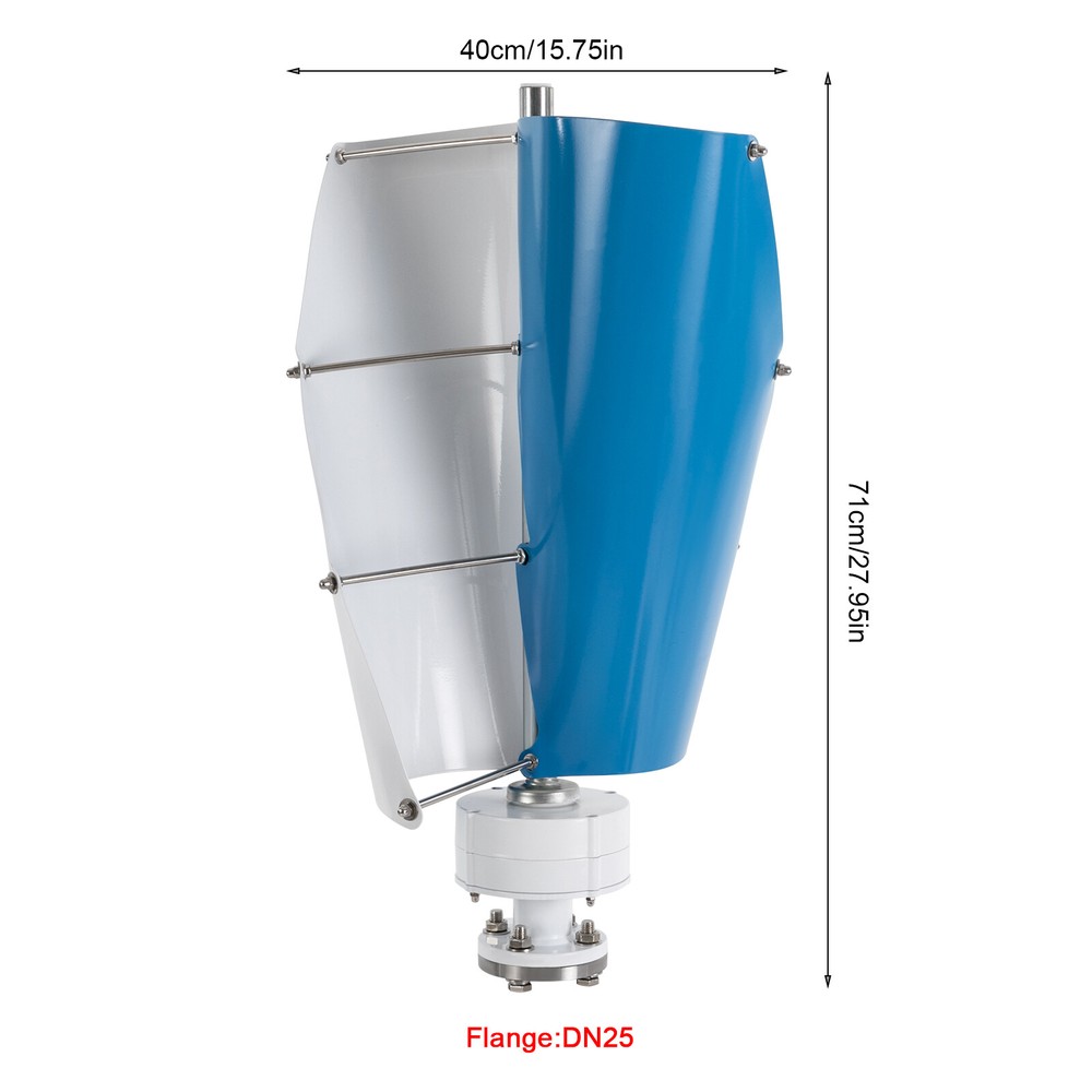 500W Vertical Axis Wind Turbine Generator 12V with Controller Home Windmill Kit