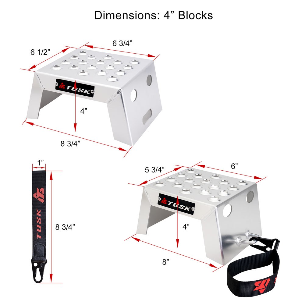 Tusk Moto Starting Blocks - Rev Blue 4"
