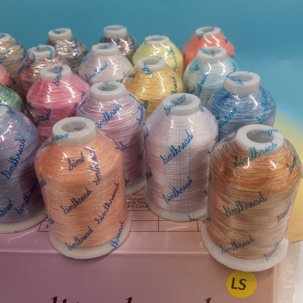 Simthreads 28 Variegated Colors Embroidery Machine Thread 1100 Yards Each