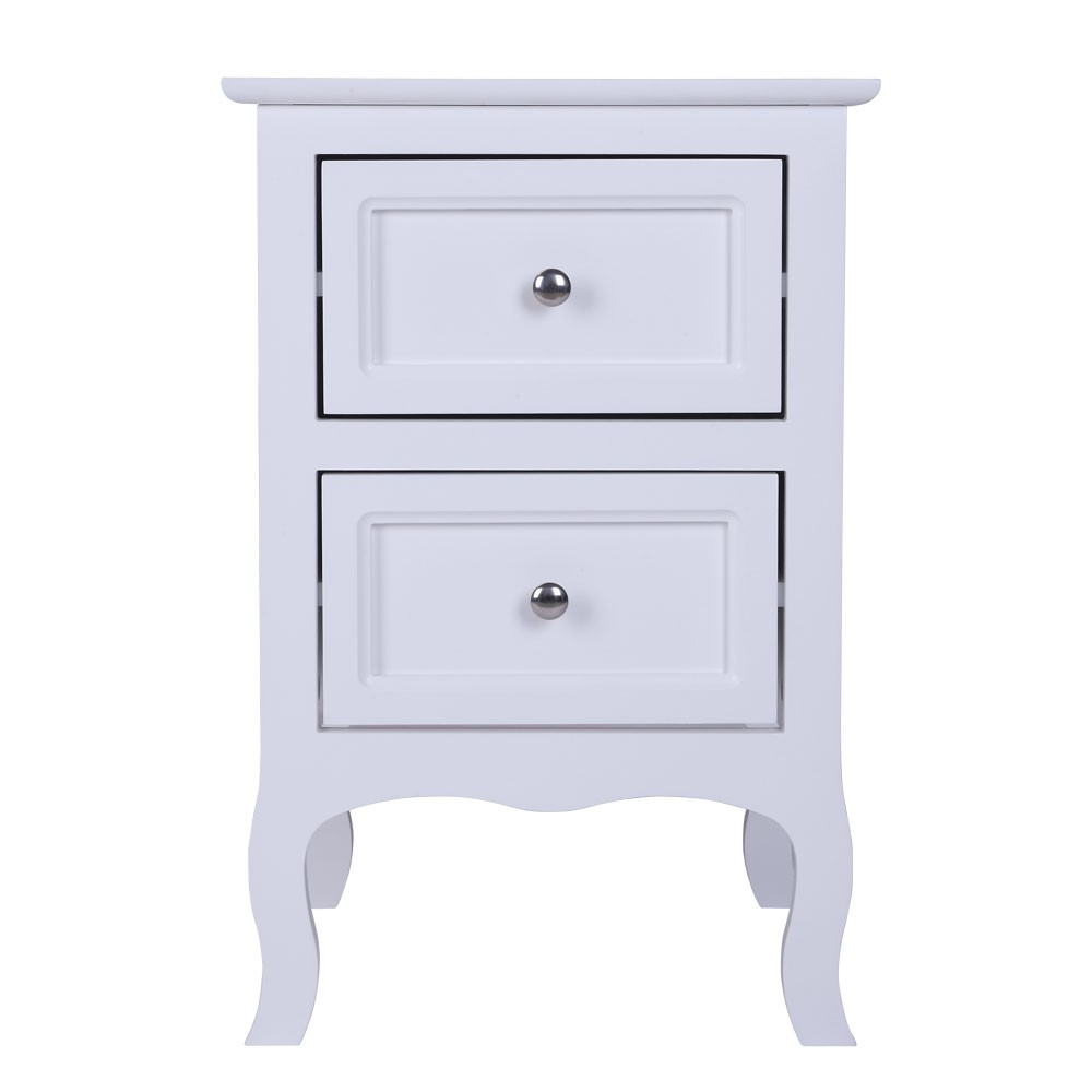 【Old Code：28731413】Country Style Two-Tier Night Table Large Size White