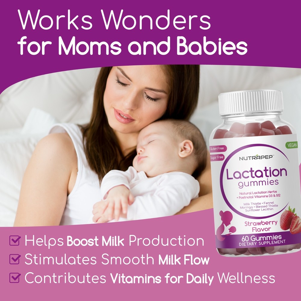 NutraPep Lactation and Postnatal Support Gummies - Milk Production Supply