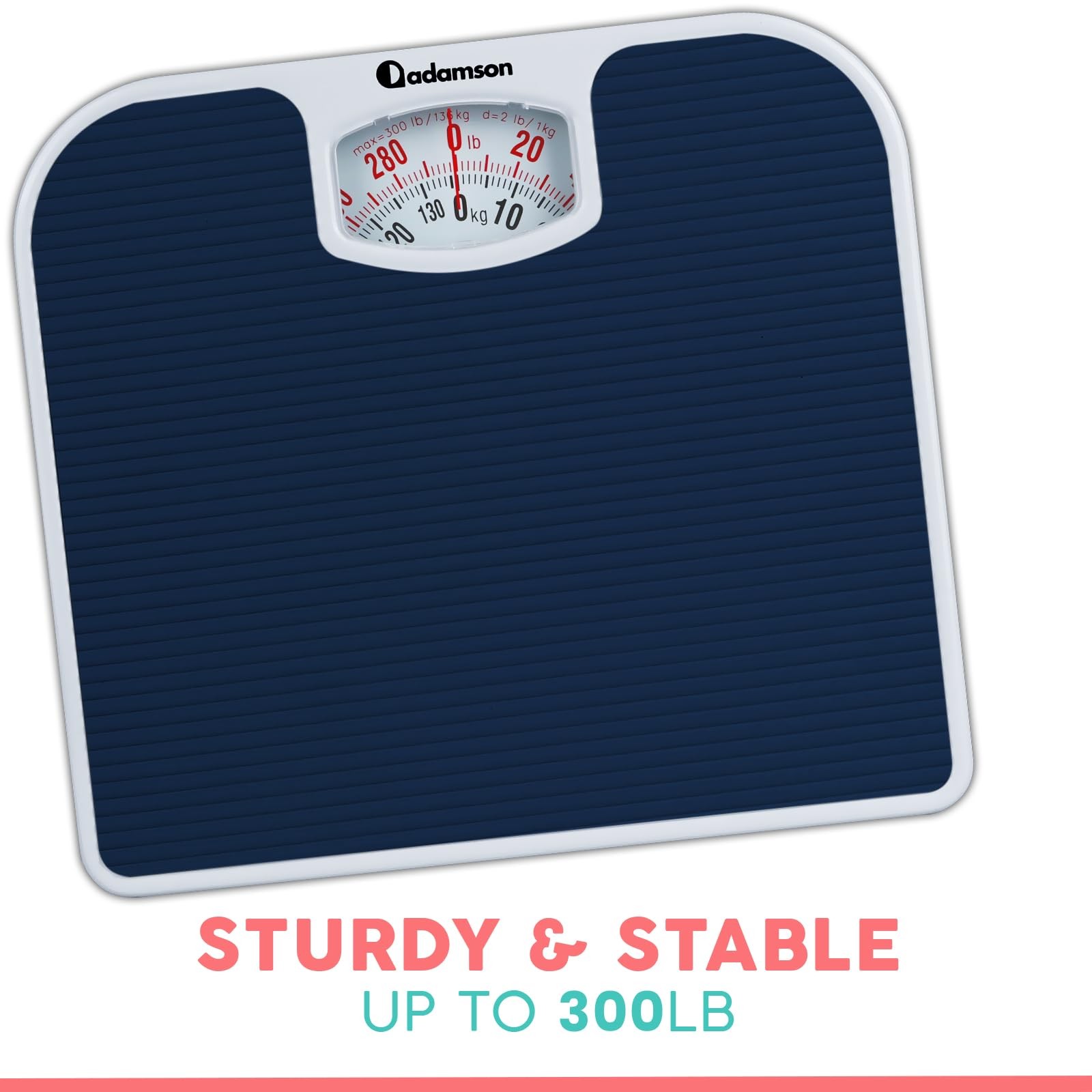 Adamson A21 Analog Scales for Body Weight - up to 300 LB - New - Anti-Skid