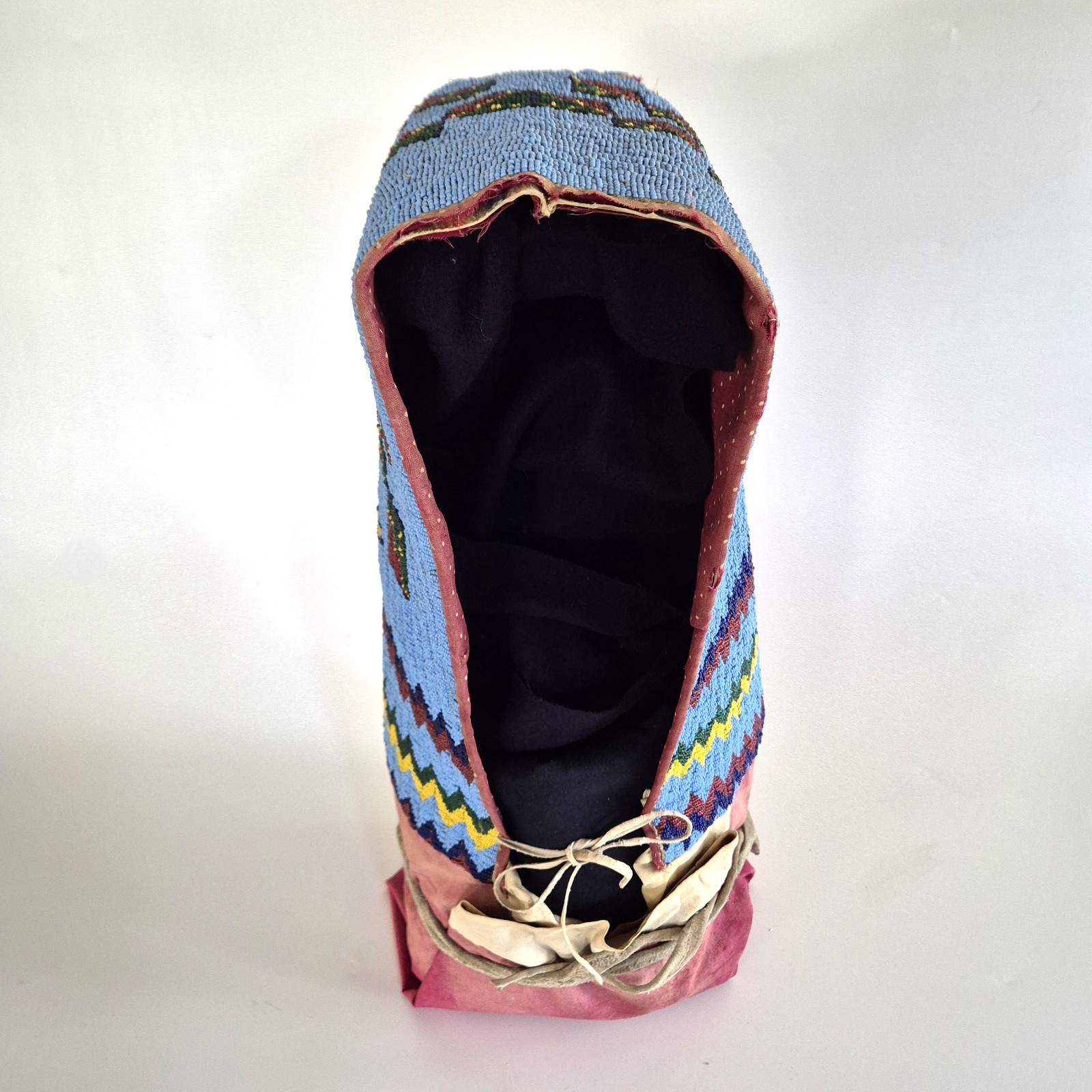 Antique Sioux (Dakota/ Lakota) Beaded Soft Baby Carrier/ Cradle, circa 1880.