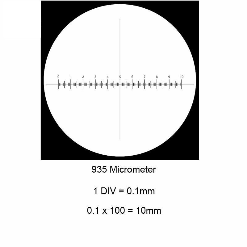 1PC 935 0.1mm Universal Micrometer Circle Cross-line Optical Microscope Reticles