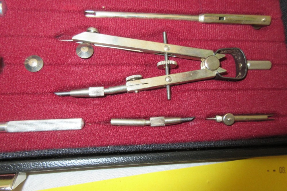 DRAFTING DRAWING SET ORIGINAL RICHTER Antique precision Technical set