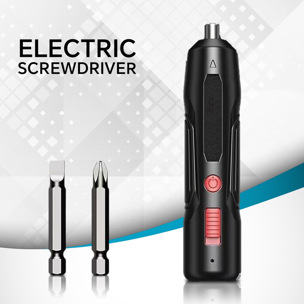 Mini Rechargeable Cordless USB Electric Screwdriver Drill Bits Kit Power Tool