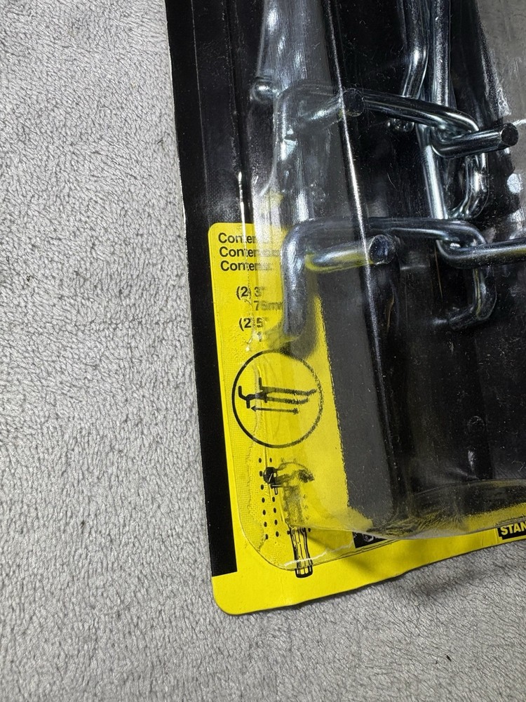 1/4” Pegboard Double Strait Hook Assortment (2-3” & 2-5”) New Unopened