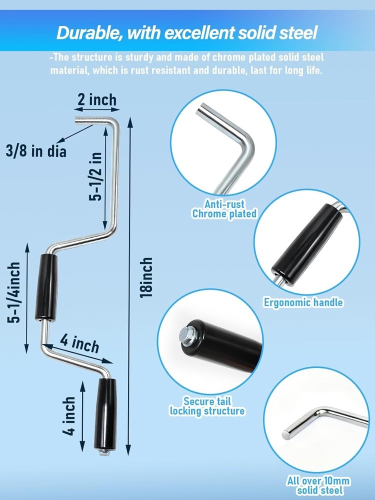 Heavy Duty Winch Strap Winder 2-Pack for Flatbed Trailers - Effortless Operation