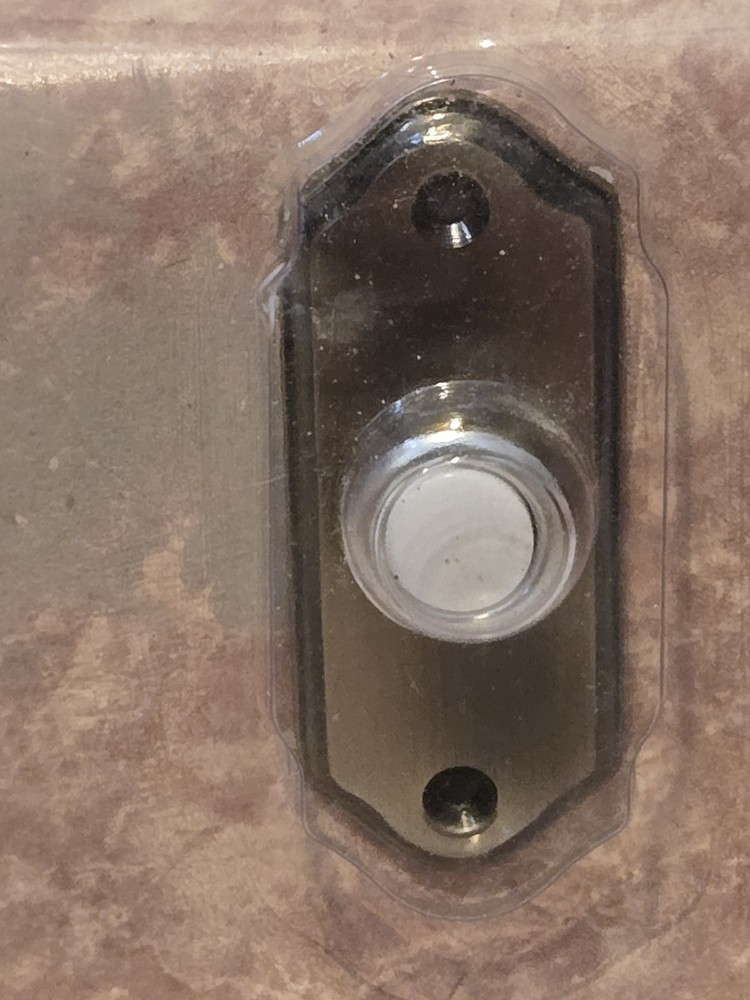 Expressions Solid Brass Push Button Doorbell, Used, Untested