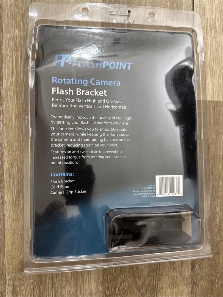 New in Packaging FP FPX-BK-FL05 Flashpoint Rotating Camera Flash Bracket