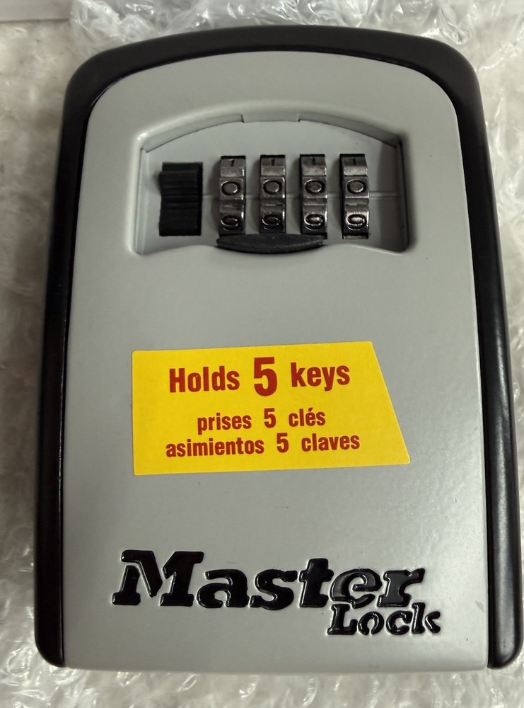 Master Lock Wall Mount Lock Box *Combination Dials* Holds 5 Keys - Model 5401D