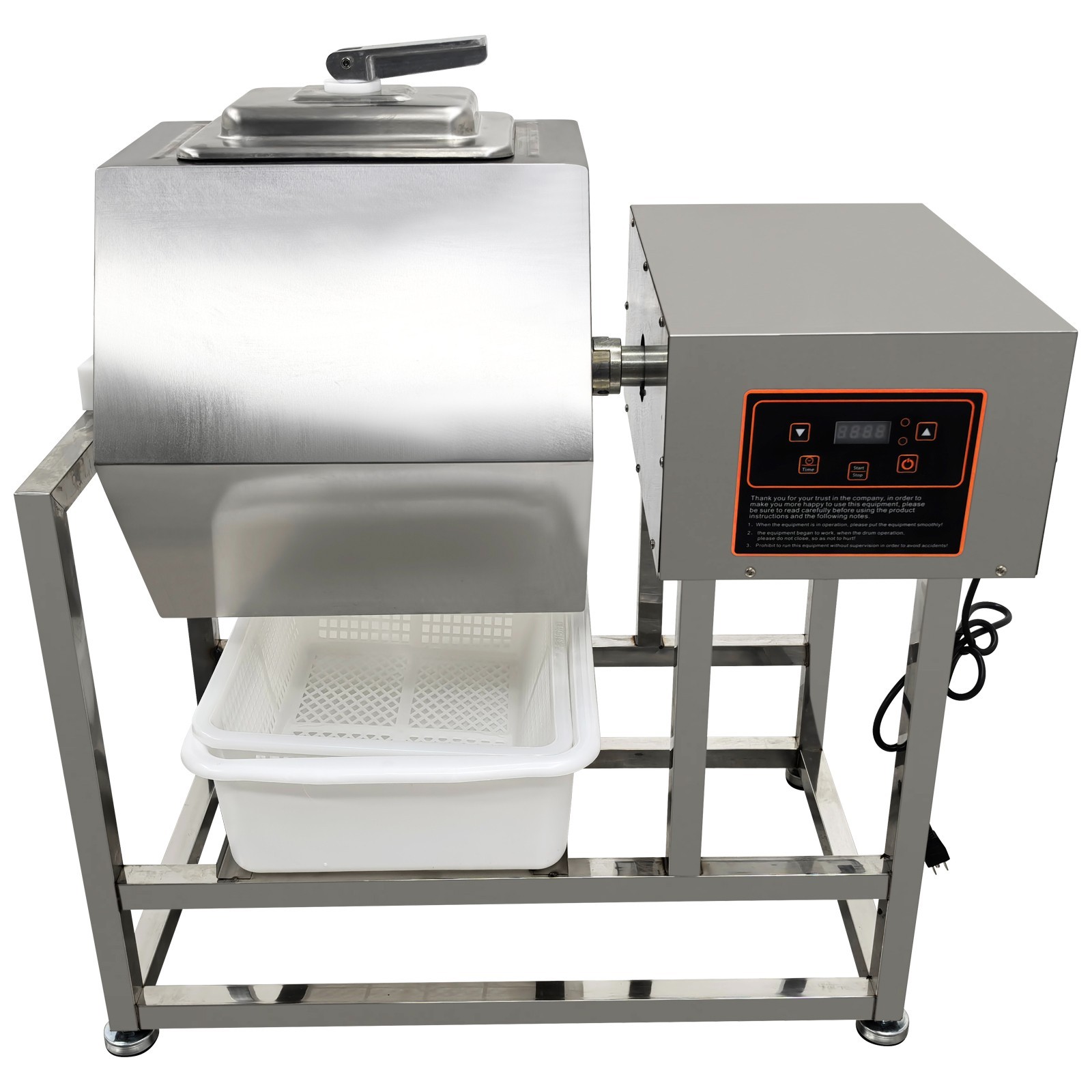 70L Commercial Meat Vegetable Tumbler Marinator Hexagonal Stainless Steel 110V