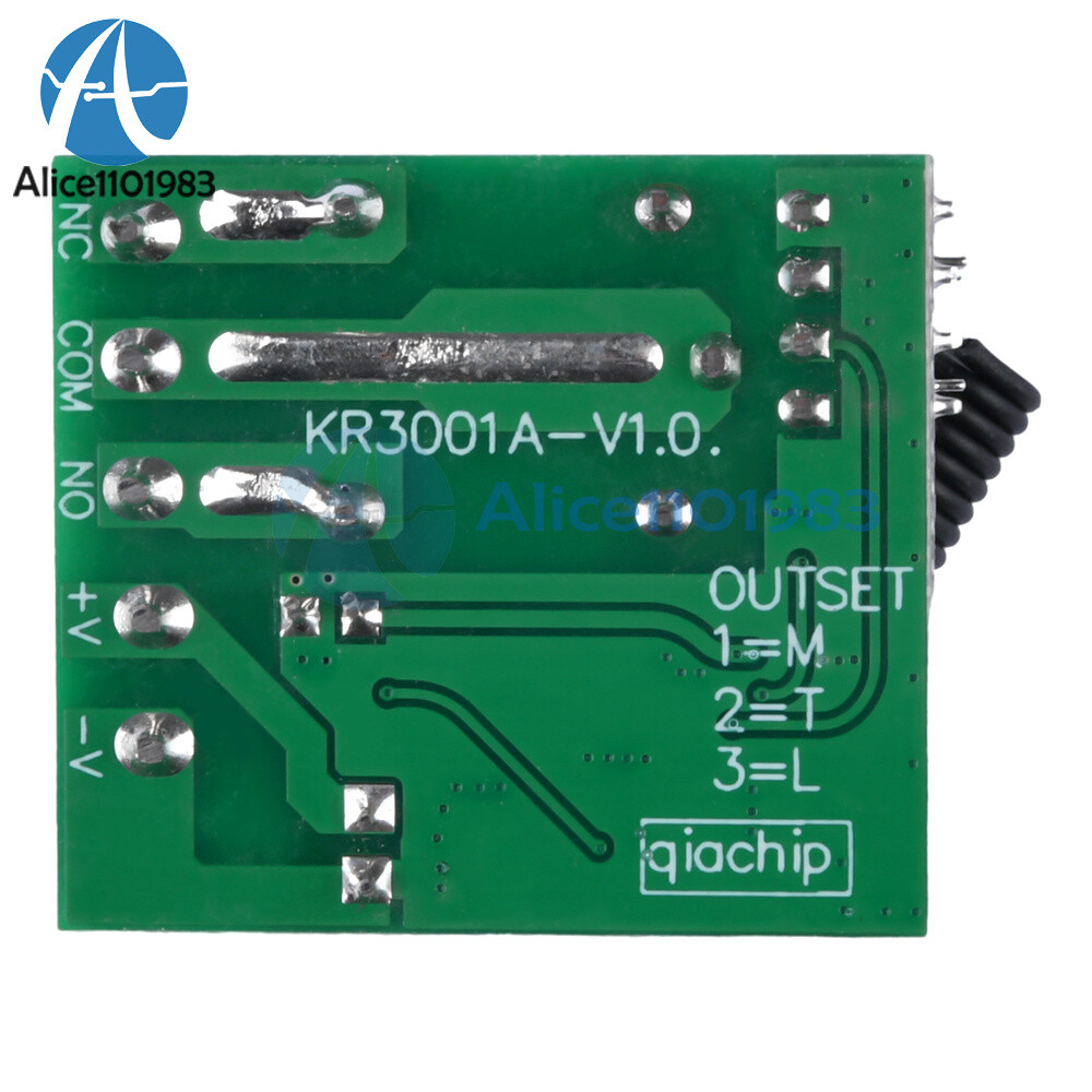 433Mhz 5-60V 1CH Universal Wireless Remote Control Switch Relay Receiver Module