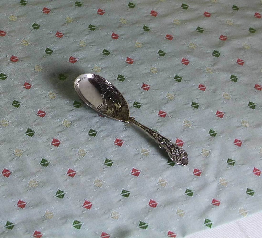 Sterling Silver Baby Spoon, Chased