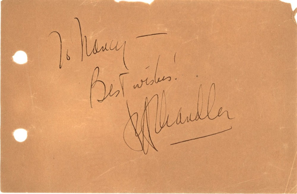 Vintage Jeff Chandler Autograph