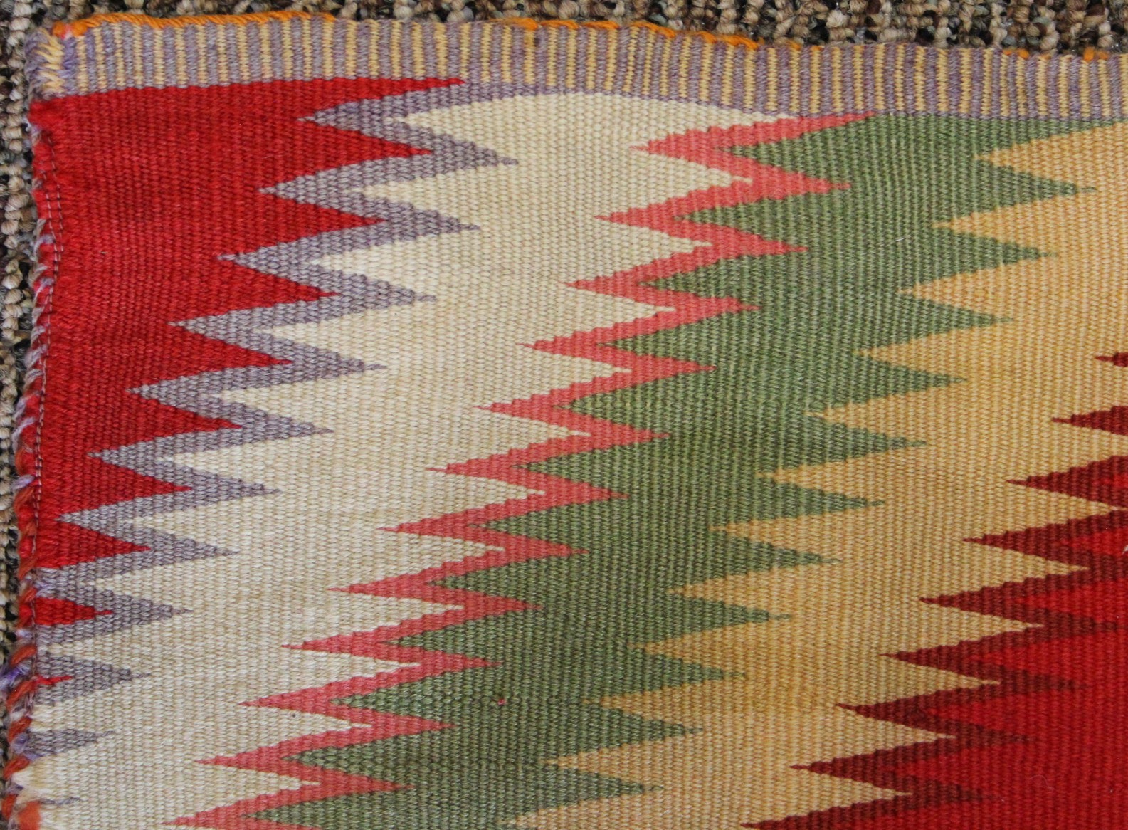 Vintage Navajo "Germantown" Eye-dazzler Weaving Remnant