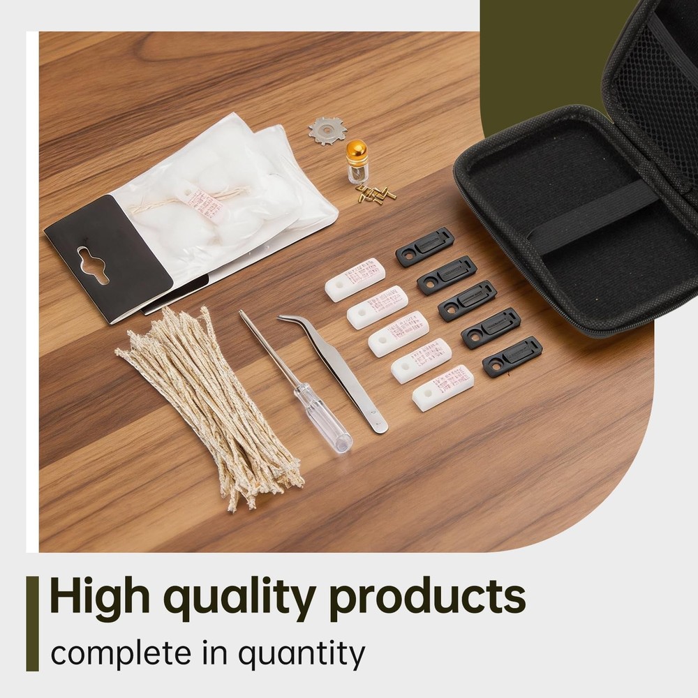 Repair Kit For Zippo Replacement Parts Includes Cotton Flint Wick Pad Tool