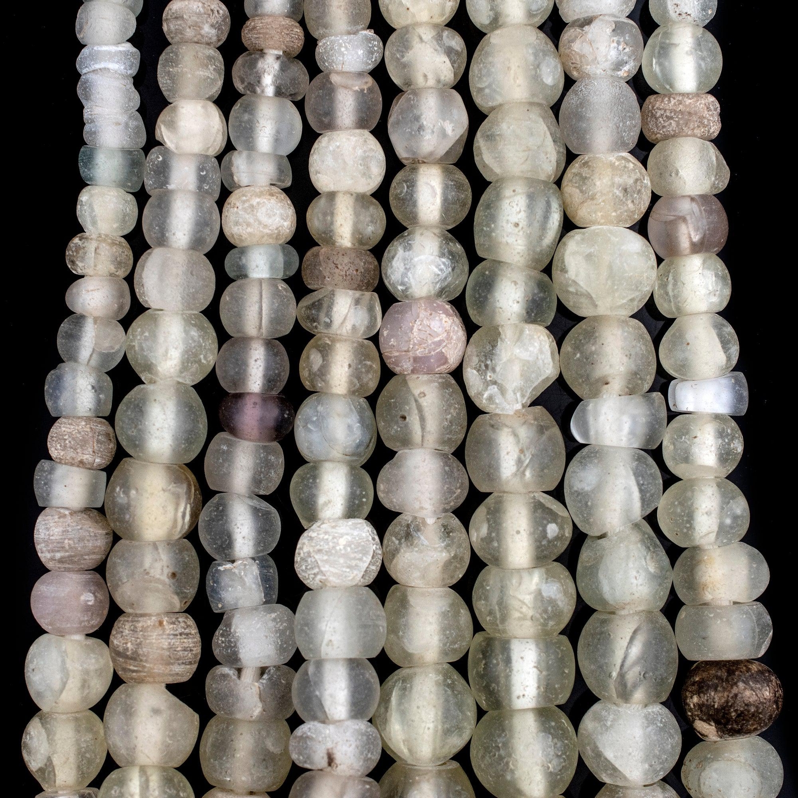 Antique Transparent Dutch Dogon Trade Beads 14mm Nigeria African Clear Round