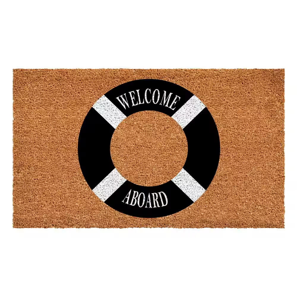 Welcome aboard Buoy Doormat, 24" X 36"