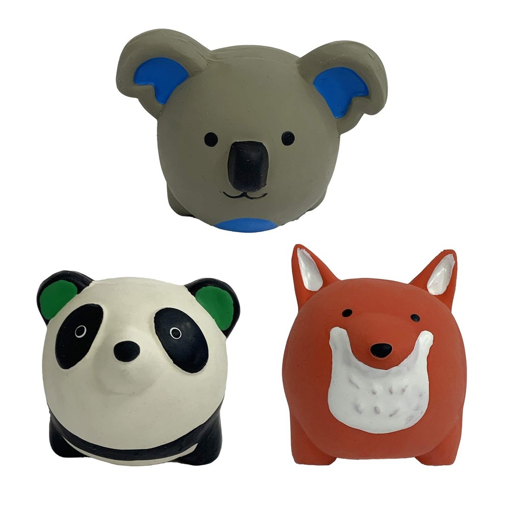 MULTIPET Minipet Latex Round Animals 2.5"