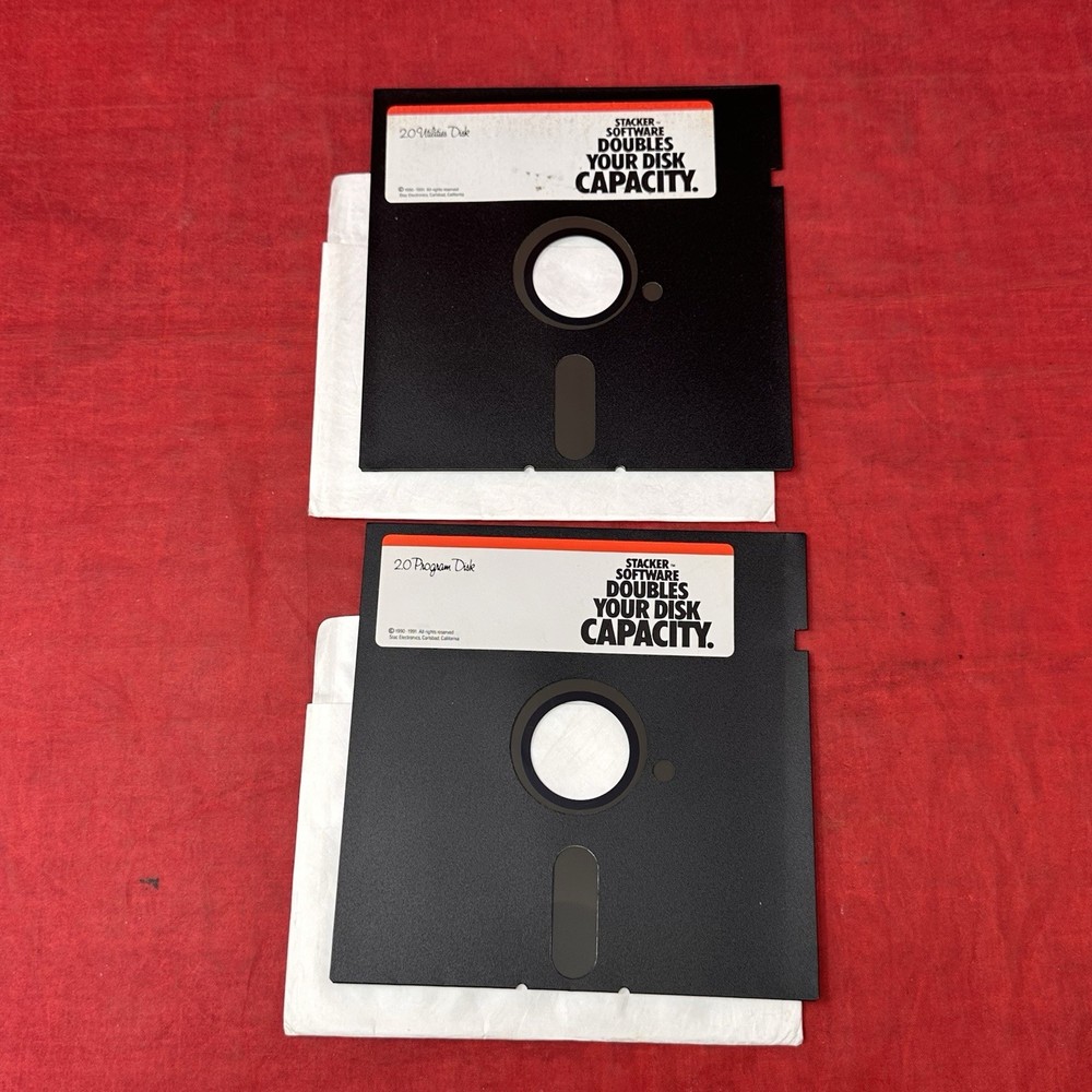 Stac Stacker 2.0 for DOS Windows 3.x Vintage 1991 5.25" Disk Utilities & Program