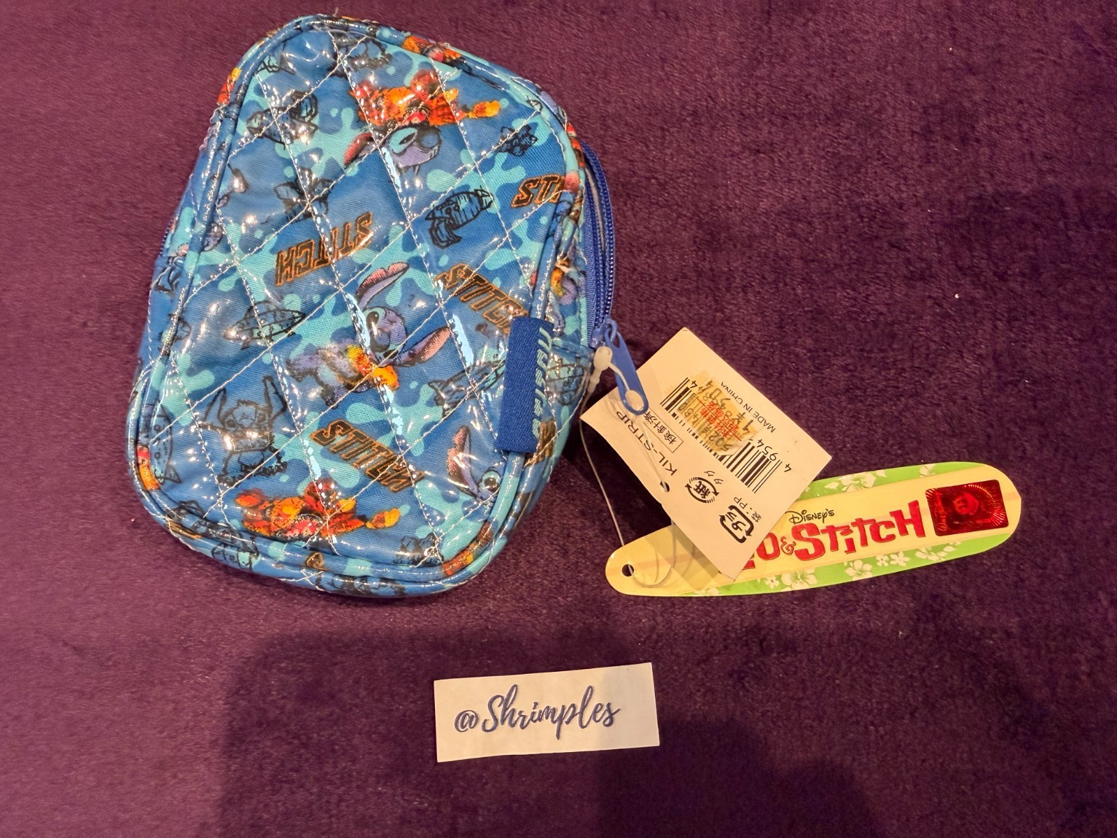 DISNEY STITCH Miniature Purse Wallet Bag Zipper Case Lilo & Stitch NEW With Tags