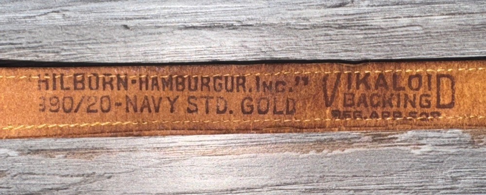 Hilborn •Hamburger, Inc. Navy Std. Gold Cap Strap