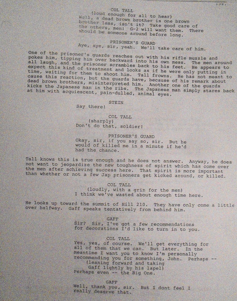 Terrence Malick - the Thin Red Line Screenplay - First Draft 1989. Very Rare