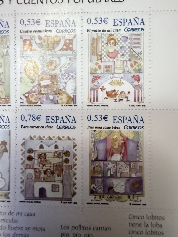 spanish stamps 3 mini sheets