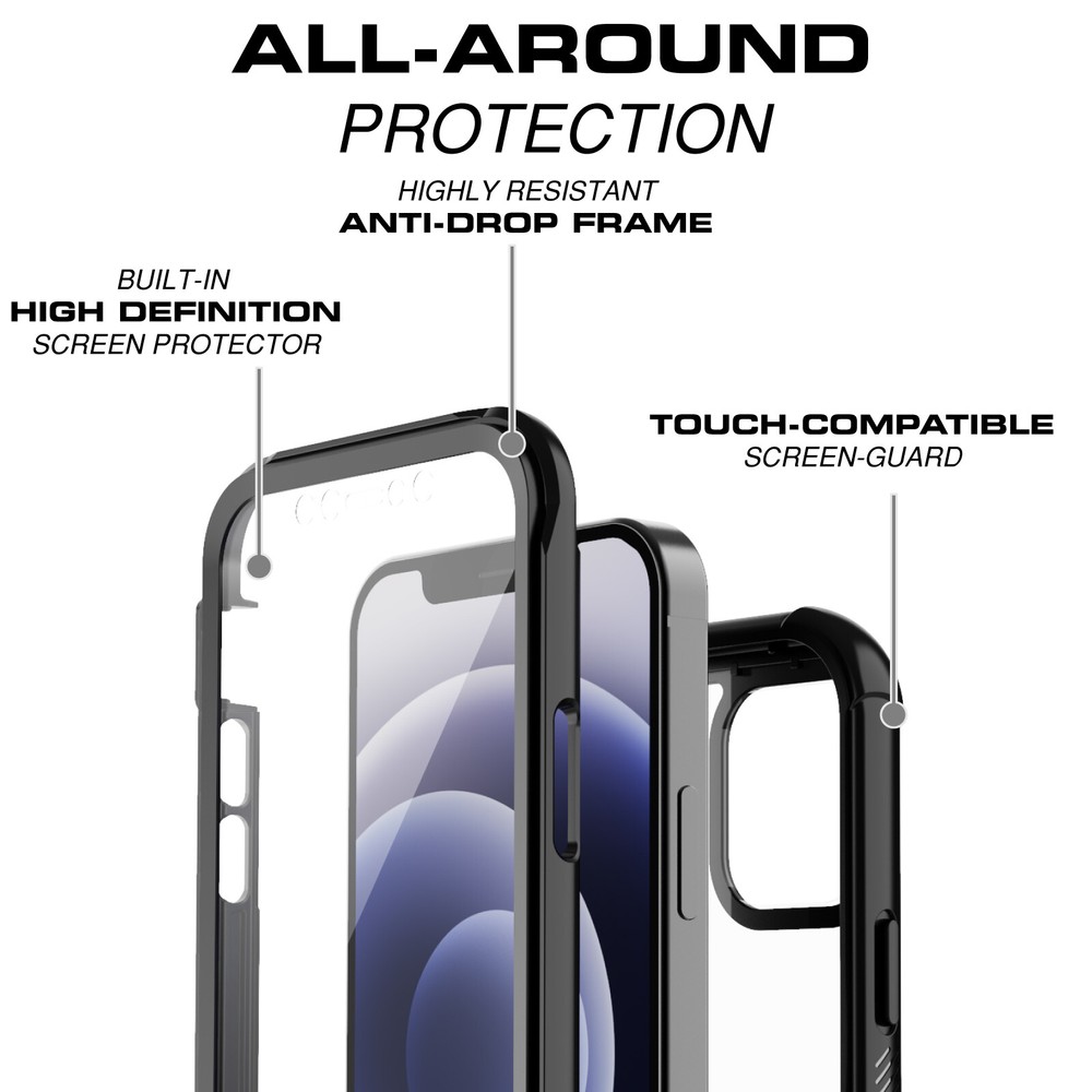 For iPhone 12 Mini Case Shockproof Water Resistant case with Screen Protector