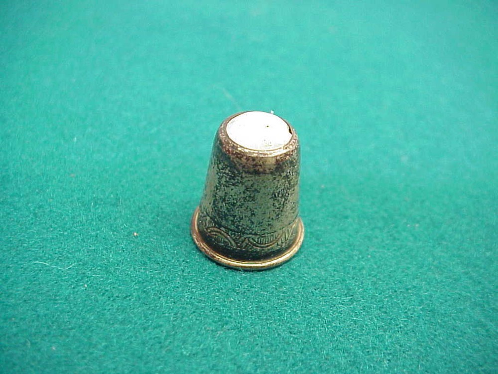 925 Vintage Sterling Silver Enamel top thimble