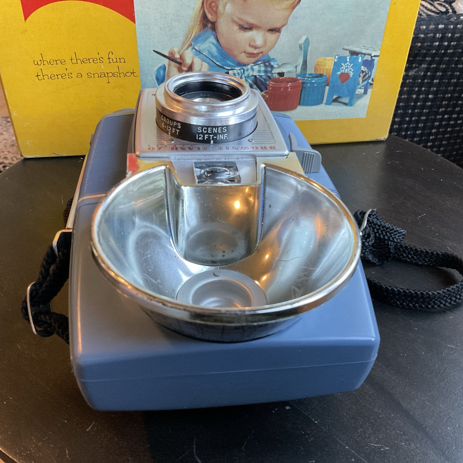 Vintage Kodak Brownie Flash 20 Outfit Camera Blue w/ Box NICE!