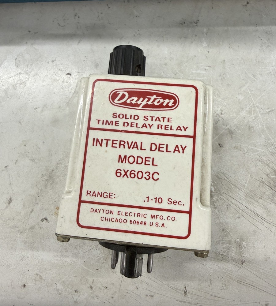 Dayton Solid State Time Delay Relay Model 6X603C