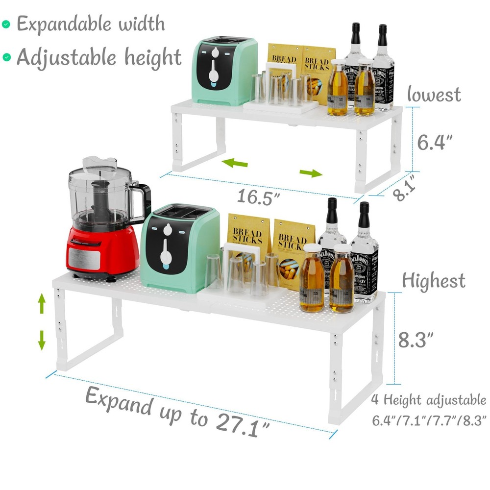 Adjustable Expanable Stackable Spice Rack Shelf Pantry Storage Organizer for ...
