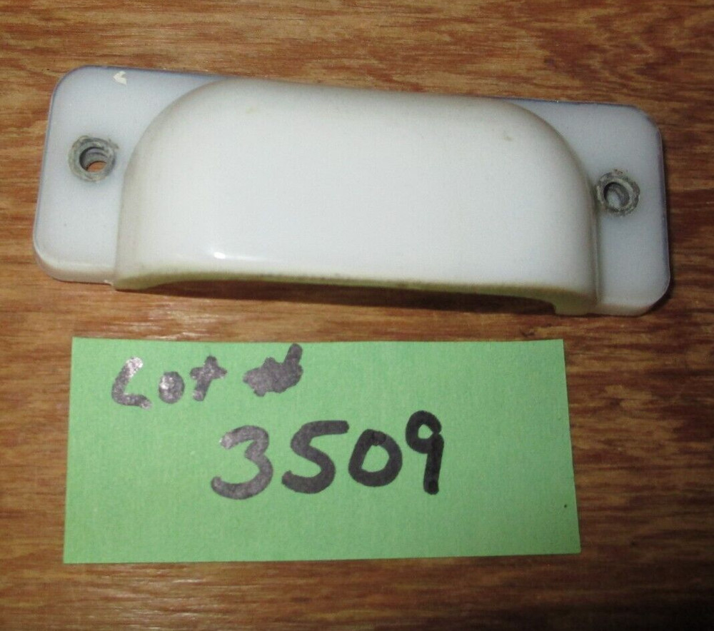 Vintage Glass Cupboard Drawer Pull #3509