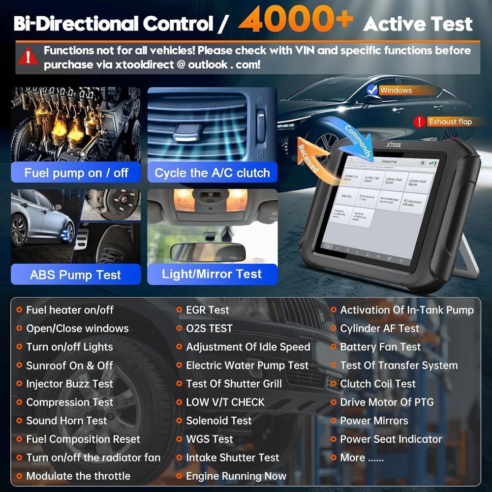 XTOOL USED D9S Full System Diagnostic Scanner Offline ECU Programming 45+ Resets