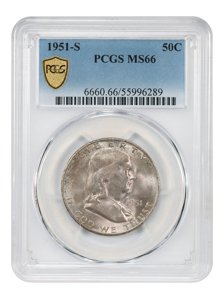 1951-S 50C PCGS MS66 - Franklin Half Dollar