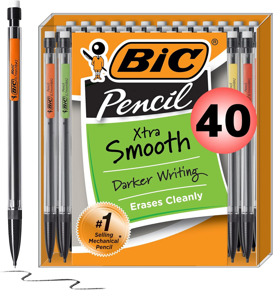 Xtra-Smooth Mechanical Pencil, Medium Point (0.7 mm), 40-Count
