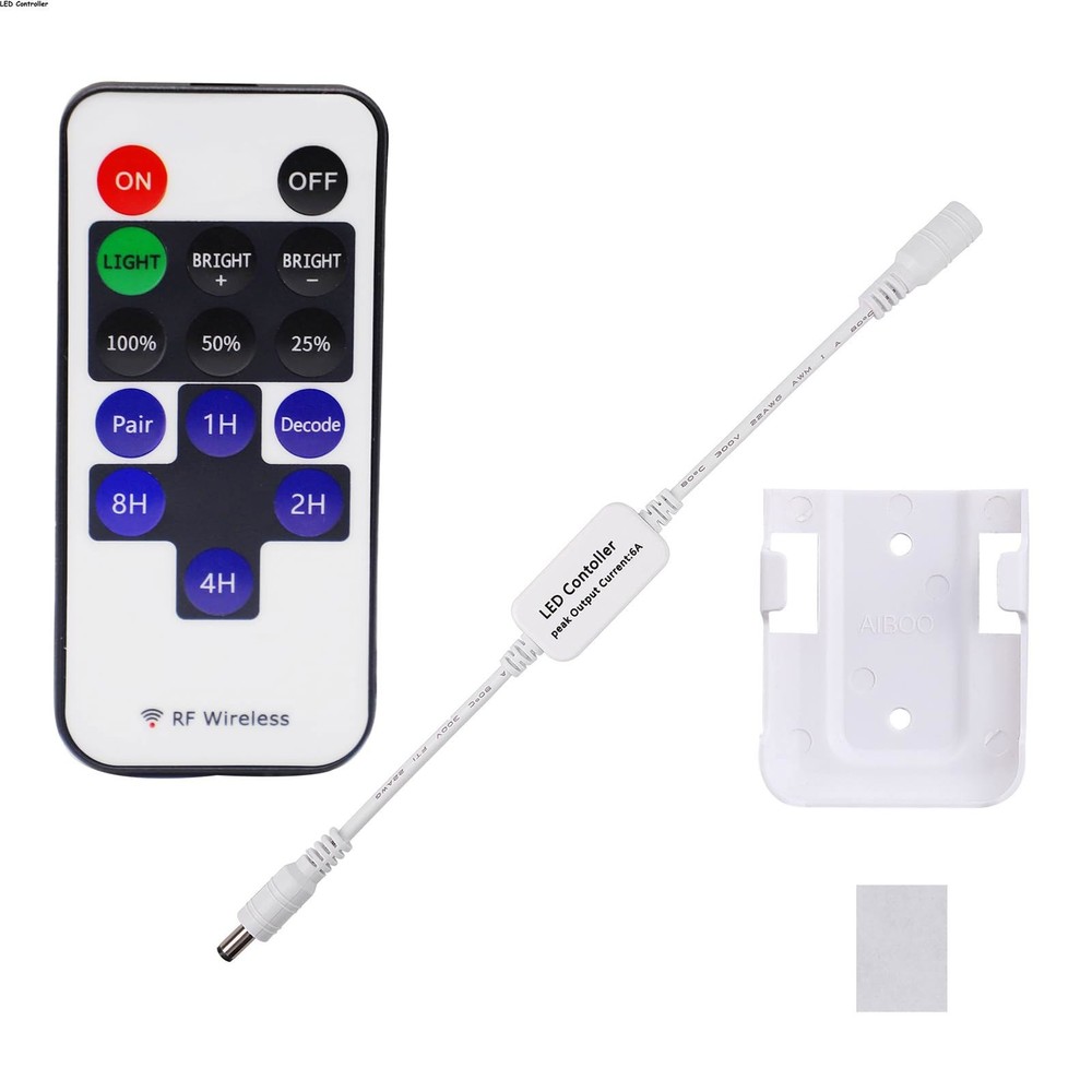 Updated Mini Remote Control for Single Color LED Strip Lights, RF Dimmer switch