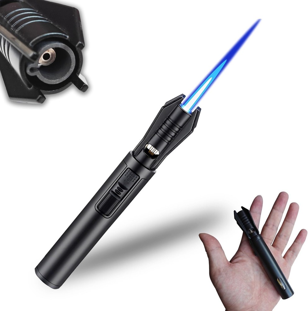 Windproof Jet Flame Butane Lighter – Stylish Lightsaber Design, Adjustable Flame