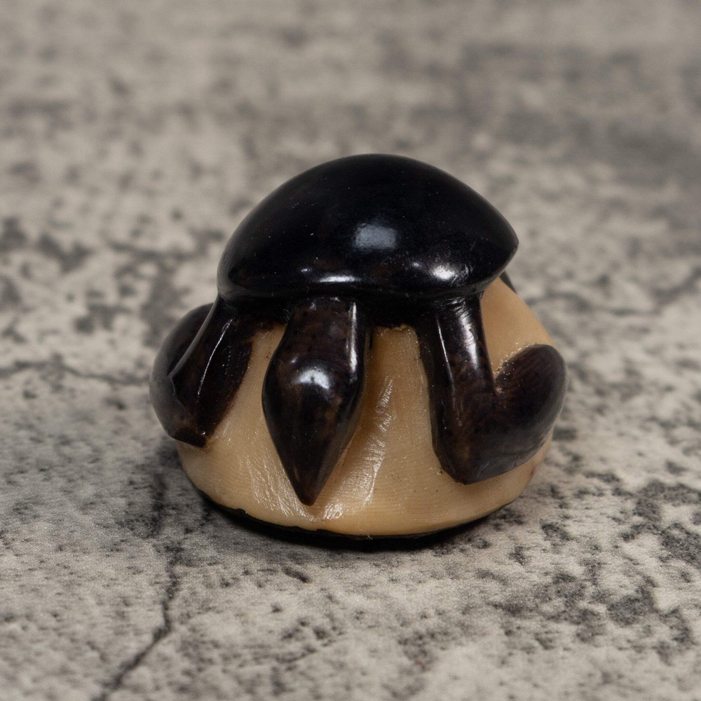 Vintage Black Turtle Tagua Carving