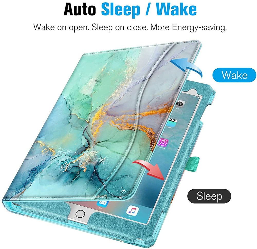 Case for iPad Pro 9.7 Inch 2016 Multi-Angle Viewing Folio Smart Stand Back Cover