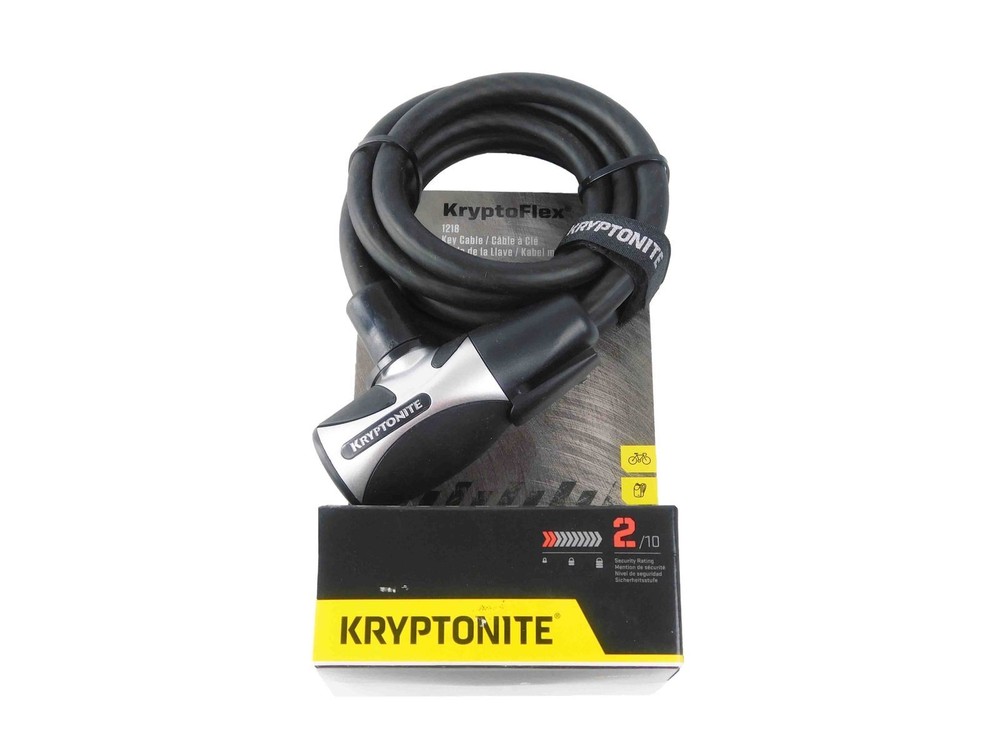 Kryptonite KryptoFlex 1218 6 ft Key Cable w/ FlexFrame-C bracket 2-Pack