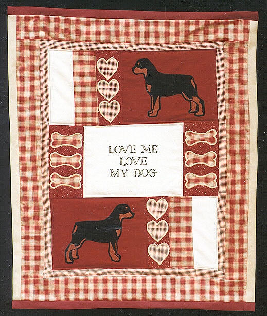 Rottweiler Quilt Pattern